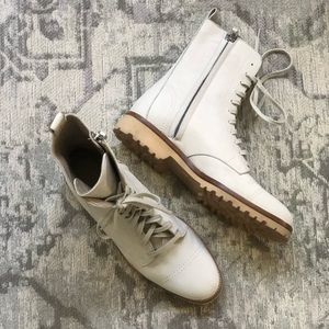 Theory Leather Lug Sole Boots